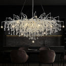 GobekUsa Modern Chrome Crystal Chandelier for Living Room