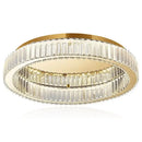 GobekUsa Crystal Circle LED Ceiling Chandelier for Modern Living Room, Bedroom, and Study