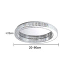 GobekUsa Crystal Circle LED Ceiling Chandelier for Modern Living Room, Bedroom, and Study