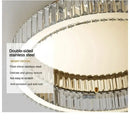 GobekUsa Crystal Circle LED Ceiling Chandelier for Modern Living Room, Bedroom, and Study