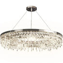 GobekUsa Crystal Circle LED Chandelier for Modern Luxury Living Room Decor