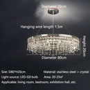 GobekUsa Crystal Circle LED Chandelier for Modern Luxury Living Room Decor