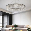 GobekUsa Crystal Circle LED Chandelier for Modern Luxury Living Room Decor