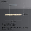 GobekUsa Crystal Dining Table Pendant Lamp: Elegant Led Decoration for Kitchen Island, Restaurant, Living Room