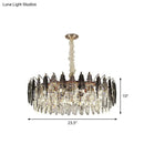 GobekUsa Modern Drum Pendant Light with Clear K9 Crystal - 9 Head Island Lighting for Living Room