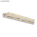 GobekUsa Modern LED Vanity Wall Sconce with Crystal Encrusted Beveled Bar - Stylish and Chic