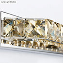 GobekUsa Modern LED Vanity Wall Sconce with Crystal Encrusted Beveled Bar - Stylish and Chic
