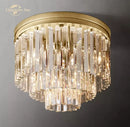 GobekUsa Crystal Flushmount Chandelier - Modern Ceiling Light for Living Room