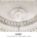 GobekUsa Crystal LED Ceiling Fan with Remote Control Flush Mount Profile