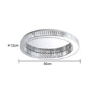 GobekUsa Crystal LED Chrome Ceiling Light Stainless Steel Art Lighting