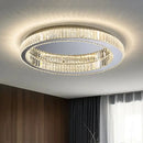 GobekUsa Crystal LED Chrome Ceiling Light Stainless Steel Art Lighting