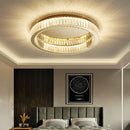 GobekUsa Crystal LED Chrome Ceiling Light Stainless Steel Art Lighting