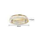 GobekUsa Crystal LED Chrome Ceiling Light Stainless Steel Art Lighting