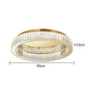 GobekUsa Crystal LED Chrome Ceiling Light Stainless Steel Art Lighting