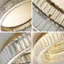 GobekUsa Crystal LED Chrome Ceiling Light Stainless Steel Art Lighting