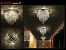 GobekUsa Crystal LED Ceiling Light for Living Room Hallway, 110V/240V Sparkling Crystal Ceiling Lamp