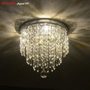 GobekUsa Crystal LED Ceiling Light for Living Room Hallway, 110V/240V Sparkling Crystal Ceiling Lamp