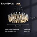 GobekUsa Crystal LED Chandelier: Modern Luxury Pendant Light for Bedroom, Restaurant, and Home Decor