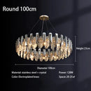 GobekUsa Crystal LED Chandelier: Modern Luxury Room Decor Pendant Light for Home, Bedroom, Restaurant & Ceiling