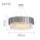 GobekUsa Crystal LED Chandelier Suspension Lighting for Foyer