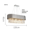 GobekUsa Crystal LED Chandelier Suspension Lighting for Foyer
