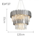 GobekUsa Crystal LED Chandelier Suspension Lighting for Foyer
