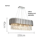 GobekUsa Crystal LED Chandelier Suspension Lighting for Foyer