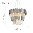 GobekUsa Crystal LED Chandelier Suspension Lighting for Foyer