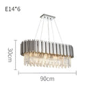 GobekUsa Crystal LED Chandelier Suspension Lighting for Foyer