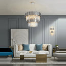 GobekUsa Crystal LED Chandelier Suspension Lighting for Foyer