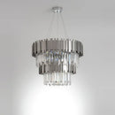 GobekUsa Crystal LED Chandelier Suspension Lighting for Foyer