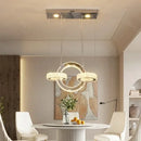 GobekUsa Crystal LED Circle Rings Chandelier for Bedroom, Villa, Stair - Luxury Pendant Light