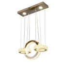 GobekUsa Crystal LED Circle Rings Chandelier for Bedroom, Villa, Stair - Luxury Pendant Light