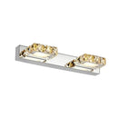 GobekUsa Crystal LED Mirror Light: Modern Bathroom Wall Sconce Stainless Steel Lighting Fixtures