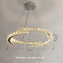 GobekUsa Crystal LED Pendant Lights Chrome Steel Modern Luxury Fixtures