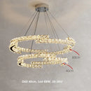 GobekUsa Crystal LED Pendant Lights Chrome Steel Modern Luxury Fixtures