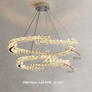 GobekUsa Crystal LED Pendant Lights Chrome Steel Modern Luxury Fixtures