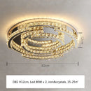 GobekUsa Crystal LED Pendant Lights Chrome Steel Modern Luxury Fixtures