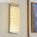 GobekUsa Contemporary Chrome LED Wall Sconce: Clear Glass Bar Mount Light