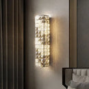 GobekUsa Crystal Mosaic Wall Lamp: Elegant LED Lighting for Living Room, Bedroom, and Hotel Lobby