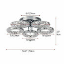 GobekUsa Crystal Nordic LED Ceiling Chandelier for Modern Indoor Lighting