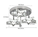 GobekUsa Crystal Nordic LED Ceiling Chandelier for Modern Indoor Lighting