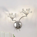 GobekUsa Modern Crystal Orb Wall Sconce Light Fixture with 2 Lights, Chrome Finish - Perfect for Living Rooms