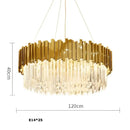GobekUsa Crystal Oval LED Chandelier Lighting for Dinning Room