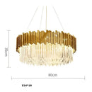 GobekUsa Crystal Oval LED Chandelier Lighting for Dinning Room
