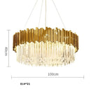 GobekUsa Crystal Oval LED Chandelier Lighting for Dinning Room