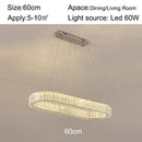 GobekUsa Crystal Oval LED Chandelier: Luxury Lighting Fixture for Living Room - Modern Design