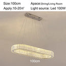 GobekUsa Crystal Oval LED Chandelier: Luxury Lighting Fixture for Living Room - Modern Design