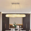 GobekUsa Crystal Oval LED Chandelier: Luxury Lighting Fixture for Living Room - Modern Design