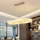 GobekUsa Crystal Oval LED Chandelier: Luxury Lighting Fixture for Living Room - Modern Design